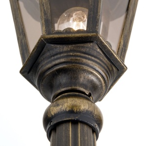 Stalp iluminat exterior stil clasic IP43 H249 Puchberg AL 11K/82508 schwarz-gold/rauch OR 631282 universul-luminii.ro