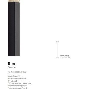 Stalp iluminat exterior stil modern Elm 45348003 NL 72882 universul-luminii.ro