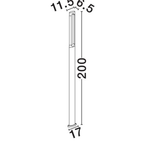 Stalp LED exterior din aluminiu antracit IP65 Dira H-200cm 251352 universul-luminii.ro