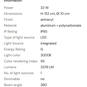 Stalp LED iluminat exterior IP65 Gardenia 32W - Img 5