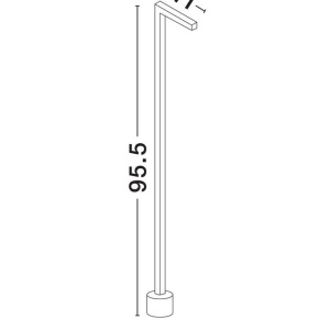 Stalp LED iluminat exterior modern IP65 PIPE H-90cm maro corten 160442 universul-luminii.ro