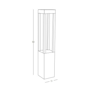 Stalp LED iluminat exterior modern IP67 Elias 154282 universul-luminii.ro