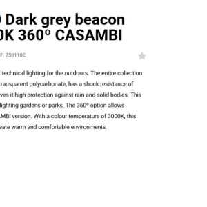 Stalp LED iluminat exterior simetric 360º IP65 RUSH 80cm 3000K CASAMBI 128292 universul-luminii.ro
