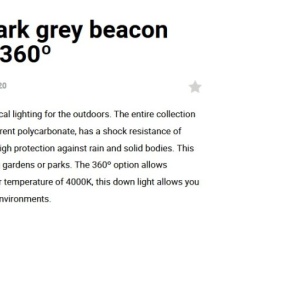 Stalp LED iluminat exterior simetric 360º IP65 RUSH 80cm 4000K 128462 universul-luminii.ro