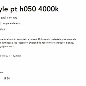 Stalp LED iluminat exterior Style pt h050 4000k alb 141332 universul-luminii.ro
