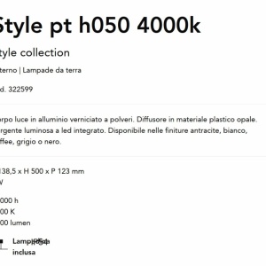 Stalp LED iluminat exterior Style pt h050 4000k antracit 143552 universul-luminii.ro