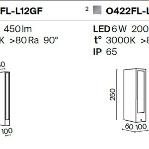 Stalp LED mic pentru iluminat exterior IP65 Hof grafit 120102 universul-luminii.ro