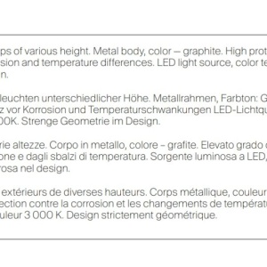 Stalp LED pentru iluminat exterior IP65 Elbe grafit H-100cm 214222 universul-luminii.ro