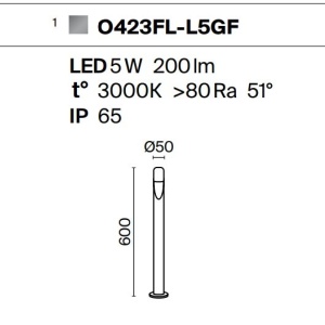 Stalp LED pentru iluminat exterior IP65 Hagen H-60cm 214242 universul-luminii.ro
