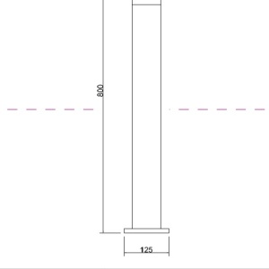 Stalp pentru exterior cu protectie IP54, H-80cm Willis gri 100822 universul-luminii.ro