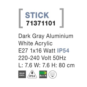 Stalp pentru iluminat exterior IP54 STICK NVL-71371101 79252 universul-luminii.ro