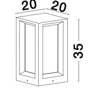Stalp pentru iluminat exterior IP65 CASTRO alb, H-35cm NVL-9739352 190812 universul-luminii.ro