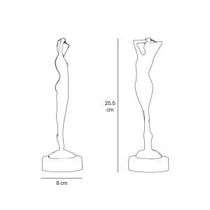 Statueta decorativa figura feminina din alama Donne - Img 11