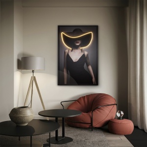Tablou cu iluminat LED imprimat pe panza Pamela 80x120cm - Img 6