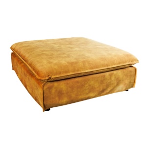 Taburete confortabil, suport pentru picioare Heaven 100cm, catifea galben mustar
