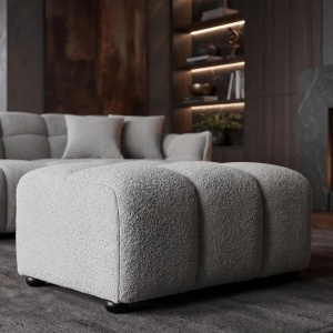 Taburete, Suport picioare CLOUD 100cm, material boucle gri
