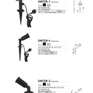 Tarus 1 Lights cu protectie IP44 GARTEN-4 73111 61422 universul-luminii.ro