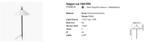 Tarus de iluminat exterior decorativ SAIGON 135/R55 gri/alb 127642 universul-luminii.ro