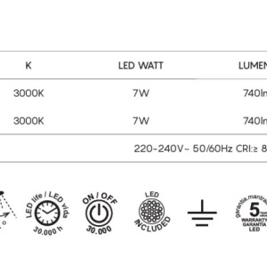 Tarus, Proiector de iluminat exterior IP65 NAGANO corten MA-8479 171552 universul-luminii.ro