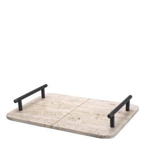 Tava, obiect decorativ design LUX Ugo travertin - Img 3