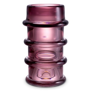 Vas decorativ din sticla design LUX Bloom pink