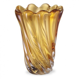 Vaza flori, Vas decorativ Contessa L, galben 115407 HZ