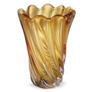 Vaza flori, Vas decorativ Contessa L, galben 115407 HZ - Img 2