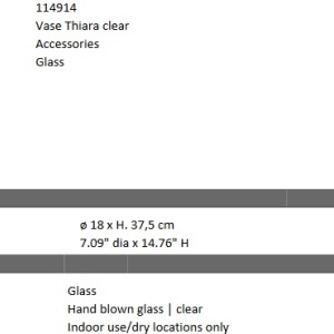 Vaza flori, Vas decorativ Thiara transparent 114914 HZ - Img 4