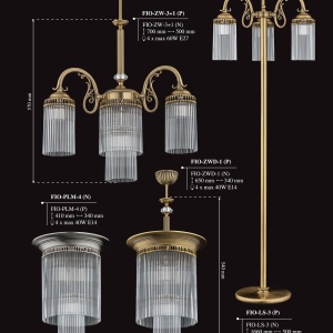 Veioza design clasic realizata manual Fiore 77262 universul-luminii.ro