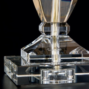 Veioza design decorativ cu cristal K9 POKAL crem/auriu 234532 universul-luminii.ro