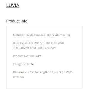 Veioza design minimalist LUVIA, NVL-9011449 246632 universul-luminii.ro