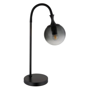 Veioza design modern DALTON negru/fumuriu 157822 universul-luminii.ro