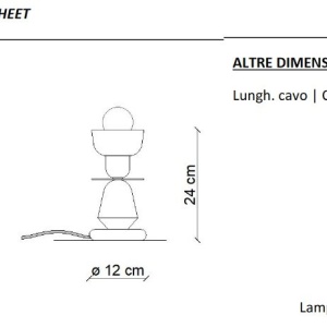 Veioza din ceramica design italian realizata manual BERIMBAU 125792 universul-luminii.ro