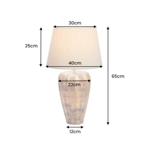 Veioza din lemn de mango PURE NATURE 65cm - Img 6