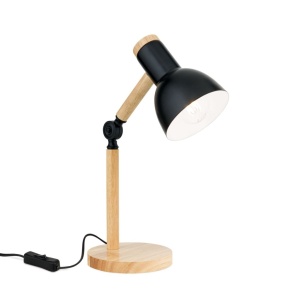 Veioza/Lampa de birou reglabila ANIKA lemn/negru 157222 universul-luminii.ro