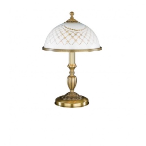 Veioza, lampa de masa clasic design italian din alama, sticla 7200 RA-P. 7002 P
