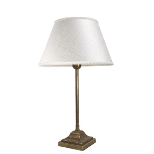 Veioza, Lampa de masa cu abajur elegant Ivory Striped Medium