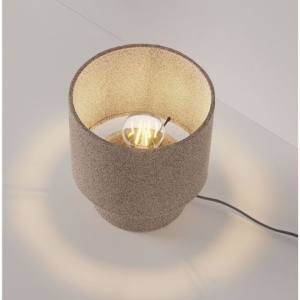 Veioza, Lampa de masa cu abajur maro deschis SYRIN - Img 8