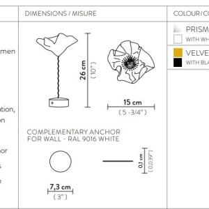Veioza, Lampa de masa cu baterii ideala restaurant, realizata manual Lafleur prisma 124832 universul-luminii.ro