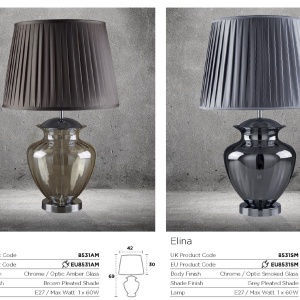Veioza / Lampa de masa decorativa design elegant Elina EU8531SM SRT 59982 universul-luminii.ro