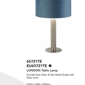 Veioza/Lampa de masa design decorativ London argintiu/teal 139822 universul-luminii.ro