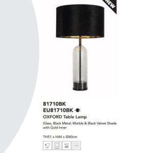 Veioza/Lampa de masa design decorativ Oxford negru 139852 universul-luminii.ro
