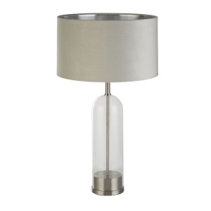 Veioza/Lampa de masa design decorativ Oxford nickel/gri 139832 universul-luminii.ro