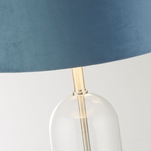 Veioza/Lampa de masa design decorativ Oxford nickel/teal 139842 universul-luminii.ro