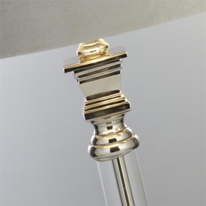 Veioza/Lampa de masa design lux elegant Belle crom/gri 148792 universul-luminii.ro