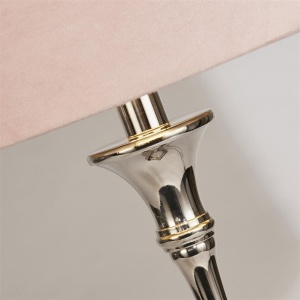 Veioza/Lampa de masa design lux elegant Belle crom/roz 148652 universul-luminii.ro