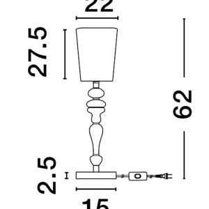 Veioza, Lampa de masa design modern KALLISTO 152232 universul-luminii.ro