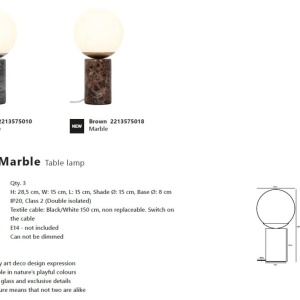 Veioza, lampa de masa design modern Lilly maro 115052 universul-luminii.ro