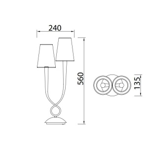 Veioza, Lampa de masa design modern Paola 130932 universul-luminii.ro