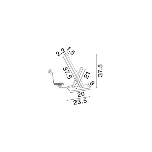Veioza/Lampa de masa LED design modern GRATTA 185052 universul-luminii.ro